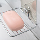 1 pc Stainless Steel Suction Cup Soap Dish Drain Tray Holder Bathroom Hot