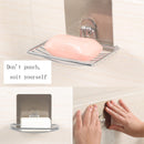 1 pc Stainless Steel Suction Cup Soap Dish Drain Tray Holder Bathroom Hot