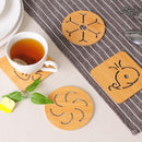 4x Pad Coaster Tableware Office-Mat Coffee-Wine Cork Round Drink Household