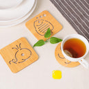 4x Plain Round Cork Coasters Coffee Drink Tea Cup Mat Placemats Wine Tablemats