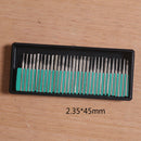 30pcs Diamond Coated Needle Grinding Burrs Set Point Heads Shank