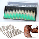 30pcs Diamond Coated Needle Grinding Burrs Set Point Heads Shank