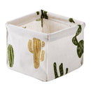 2x Storage Basket Office Desktop Organize Folded Linen Toys Storage Box