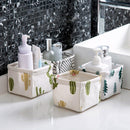 2x Storage Basket Office Desktop Organize Folded Linen Toys Storage Box
