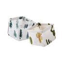 2x Storage Basket Office Desktop Organize Folded Linen Toys Storage Box