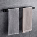 Towel-Rack Wall-Mounted Bathroom Matte Black Aluminum Single Solid-Space