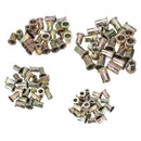 100 x Rivet Nut Mixed Zinc Steel Insert Nutsert Threaded Case Kit Best