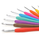 12x Hooks Sewing-Tools Needles-Knit Knitting-Needle Aluminium Craft-Yarn Weave