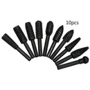 10 x 48-58MM Grinding Head Shank Wood Drill Bit Mini Burr Rotary Rasp Hot