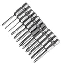 12 PCS High Hardness 1/4" 50mm PH00-PH2 Magnetic Shank Cross Heads Screw  Nice