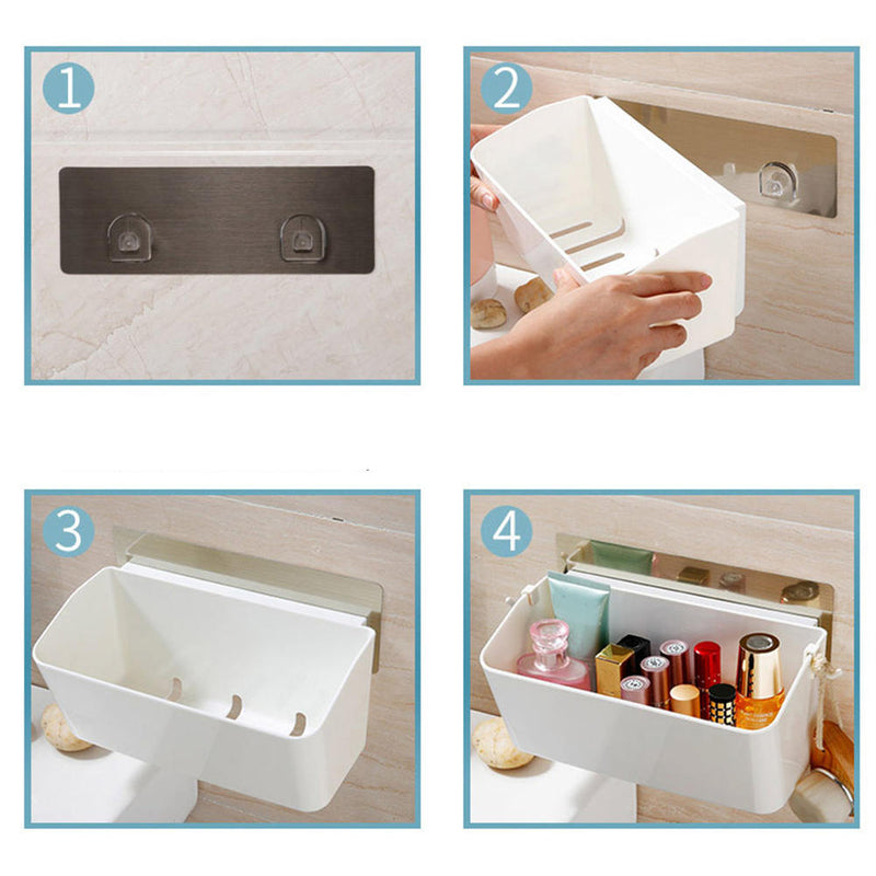 1 x Powerful Suction Cup Bathroom Shelf Organizer Minimalist Fashion Space Hot