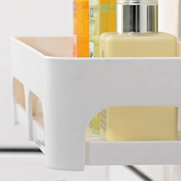 1x Home Kitchen Storage Holder Bathroom Shelf Rack Organizer Sucker Cup Wall Hot