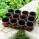 50x/Set Dual Color Plastic Nursery Pots Flowerpot Planter Grow Seeding  teyp Hot