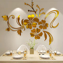 Vinyl Wallpaper Mural Tv-Sofa Flowers Bedroom Romantic Home-Decors Large
