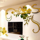 Vinyl Wallpaper Mural Tv-Sofa Flowers Bedroom Romantic Home-Decors Large