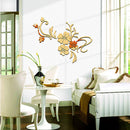 Vinyl Wallpaper Mural Tv-Sofa Flowers Bedroom Romantic Home-Decors Large