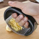 Stainless Steel Garlic Slicer Handheld Garlic Press Stylish Home Kitchen New 1x