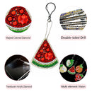 5 x Painting Pendant Cake-Diamond-Keychain-Kit Rhinestone Embroidery Fruit