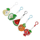 5 x Painting Pendant Cake-Diamond-Keychain-Kit Rhinestone Embroidery Fruit