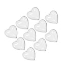 10 x Transparent Plastic Heart-Shaped Craft Ball Acrylic Transparent Ball Nice