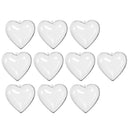 10 x Transparent Plastic Heart-Shaped Craft Ball Acrylic Transparent Ball Nice