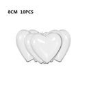 10 x Transparent Plastic Heart-Shaped Craft Ball Acrylic Transparent Ball Nice