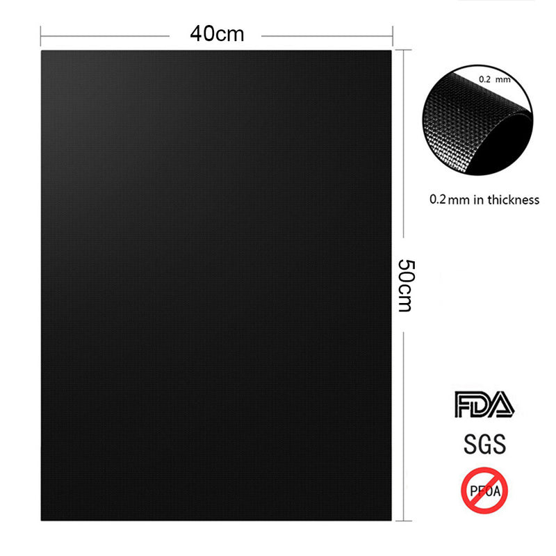 Non Stick Outdoor BBQ Grill Mat Bake Grilling Mats Barbecue Pad Fiber Mat