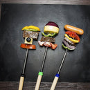 Non Stick Outdoor BBQ Grill Mat Bake Grilling Mats Barbecue Pad Fiber Mat