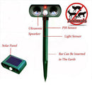 Solar Powered Ultrasonic Cat Dog Fox Repeller Animal Chaser Deterrent Hot 1 set