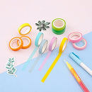 40 x Writable Rolls Paper Washi Masking Tape Rainbow Colours Sticky Adhesive New