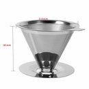 1 PC Coffee Filter Holder Pour Over Double Layer Stainless Steel Dripper Mes Hot