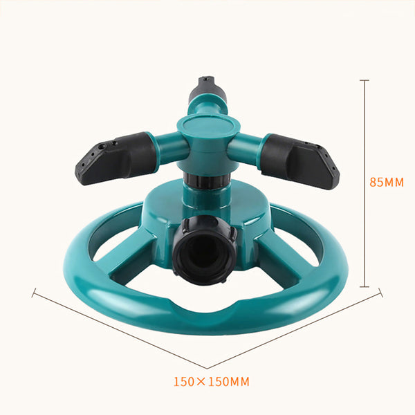 1 x Lawn Sprinkler 3 Arms 360 Rotating Water Sprayer for Roof Garden Best