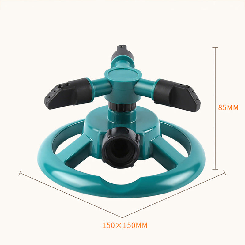 1 x Lawn Sprinkler 3 Arms 360 Rotating Water Sprayer for Roof Garden Best