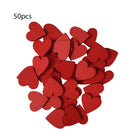 50 x catter-Ornaments Table-Decorations Slices Hearts-Chips Wooden Wedding New