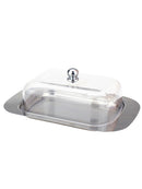1x  Stainless Steel Butter Dish Box With See-through Lid Visible Butter Box Best