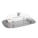 1x  Stainless Steel Butter Dish Box With See-through Lid Visible Butter Box Best