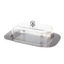 1x  Stainless Steel Butter Dish Box With See-through Lid Visible Butter Box Best