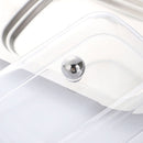 1x  Stainless Steel Butter Dish Box With See-through Lid Visible Butter Box Best