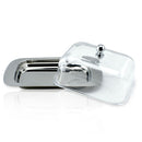 1x  Stainless Steel Butter Dish Box With See-through Lid Visible Butter Box Best