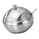Stainless Steel Season Tin Jar Sugar Bowl Drum Shaped Miso With Spoon Hot  1 x