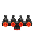 4 Way Pipe Water Tap Splitter Valve Divide Water Controller Equipment Best 1 pc