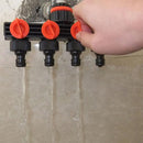 4 Way Pipe Water Tap Splitter Valve Divide Water Controller Equipment Best 1 pc