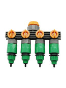Gardening Household Pipe Plastic Four-Way Valve Splitter Irrigation Hose New  1x