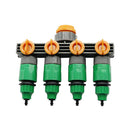 Gardening Household Pipe Plastic Four-Way Valve Splitter Irrigation Hose New  1x