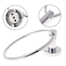 Wall Mounted Towel Ring Stainless Steel Chrome Bathroom Round Rack New 1 set