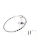 Wall Mounted Towel Ring Stainless Steel Chrome Bathroom Round Rack New 1 set