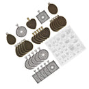 31x Gem Epoxy Mold Combination Set Wholesale Alloy Bottom Support New