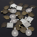 31x Gem Epoxy Mold Combination Set Wholesale Alloy Bottom Support New