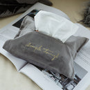High-Grade Embroidery Velvet Box Home Paper Storage Box Car Tissue Box New 1x