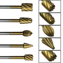 Carpenter Rotary Burr Router Bits Files Wood Cutter Milling Carving New 10 x